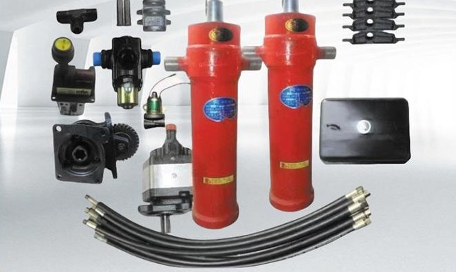 Twin-lift cylinder system with hose set